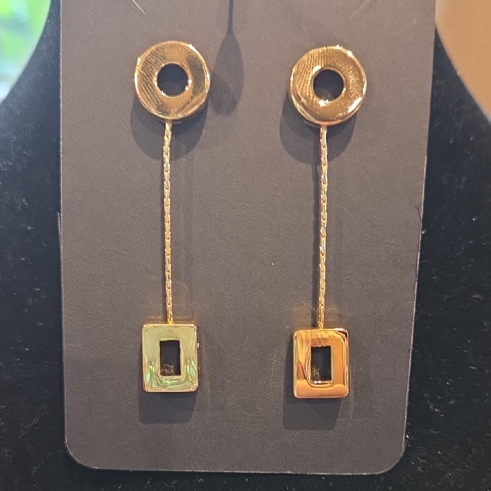 Elegant Gold Plated Drop Earrings